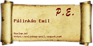 Pálinkás Emil névjegykártya