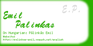 emil palinkas business card