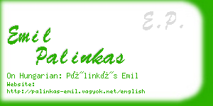 emil palinkas business card